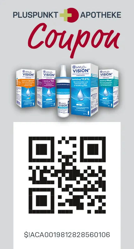 Pluspunkt Apotheke E-Coupon 1 € HYLO–VISION SafeDrop Coupon